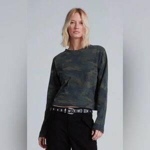 ASKKNY Cropped Long Sleeve in Camo NWT